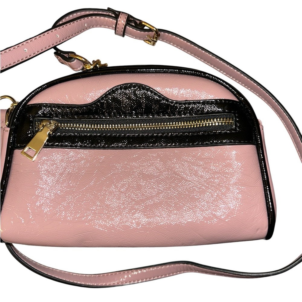 Chic Pink and Black Crossbody Bag